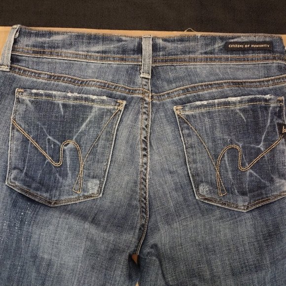Citizens of Humanity Ingrid Low Waist Flare Stretch Denim Jeans Size 26 NWOT - Picture 2 of 6